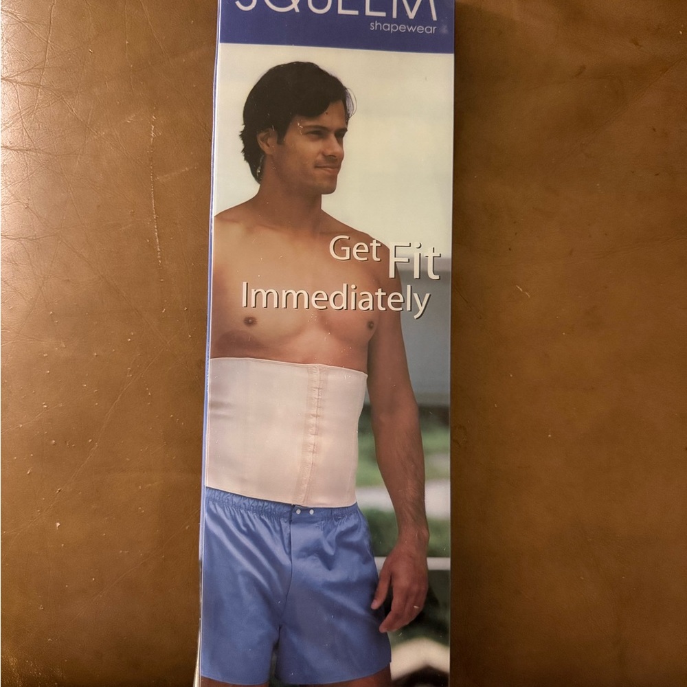 Squeem Men's Shapewear Waist Cincher - White